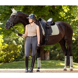 LeMieux Suede Dressurunderlag / Fern Green - Hest og rytter med matchende udstyr