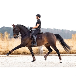LeMieux Puissance Dressurunderlag Brun/Full - Hest og rytter