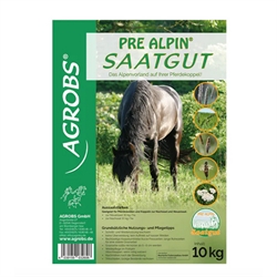 Agrobs Græsfrø Pre Alpin Saagut /10 kg - En blanding af græsfrø og urter til udsåning på hestefolde eller til slet.