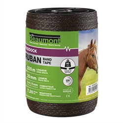 Beaumont polybånd til elhegn 20 mm /200 m /Brun