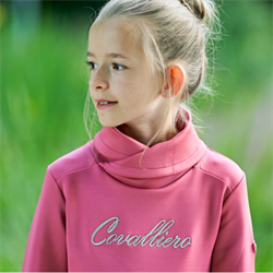 Covalliero Glat Trøje til Børn /Rosa - Modelfoto