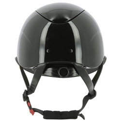 Equitheme Wings Ridehjelm m. Mips /Sort Glossy - Bag med juterings hjul