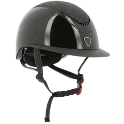 Equitheme Wings Ridehjelm m. Mips /Sort M. Glitter top - Smuk og sikker ridehjelm