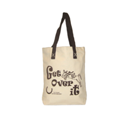 Shopper - Lærredspose med print - Get Over It