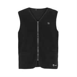 Happyhot Fleece-Vest - Batteriopvarmet vest med varmezoner for og bag