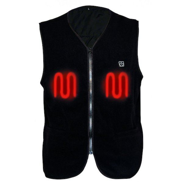 Happyhot Fleece-Vest - Batteriopvarmet vest - Med varmezone front