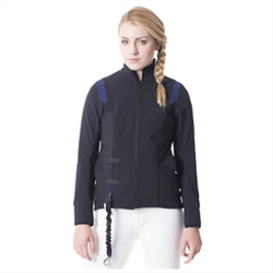 Helite softshell jakke m. airbag - Sort/Navy