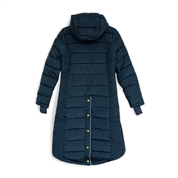 Jacson Lang Vinter Ridejakke MOLLY - Navy - ryg - Med rideslids med trykknapper