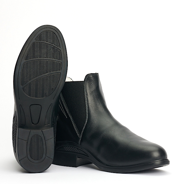 Jacson Sephora Jodhpur støvler med for - Sort - Læderstøvle med gummisål