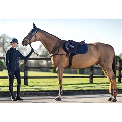 LeMieux Suede Crystal Springunderlag /Navy - Hest og rytter med matchende udstyr