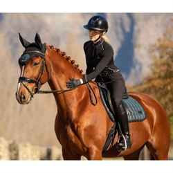 LeMieux Rhone Springunderlag / Petrol - Hest med rytter