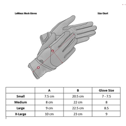 LeMieux Soleil Mesh Ridehandsker - Str. Guide