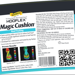 Produkt label til Absorbine Magic Cushion