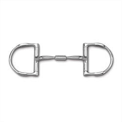 Myler bid med MB02 mundstykke  og D-ring med hooks