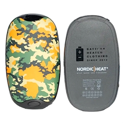Håndvarmer/powerbank  2 x 5.000 mAh - Camouflage
