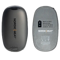 Håndvarmer/powerbank  2 x 5.000 mAh - Sort