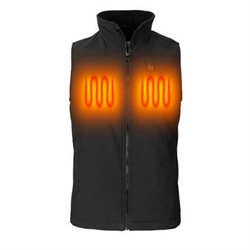 Nordic Heat SoftShell damevest med varmezoner /Sort - Varmezoner