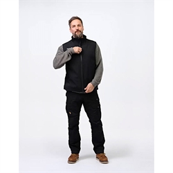 Nordic Heat - Soft Shell Vest med varmezoner - Sort - Batteriopvarmet vest- modelfoto