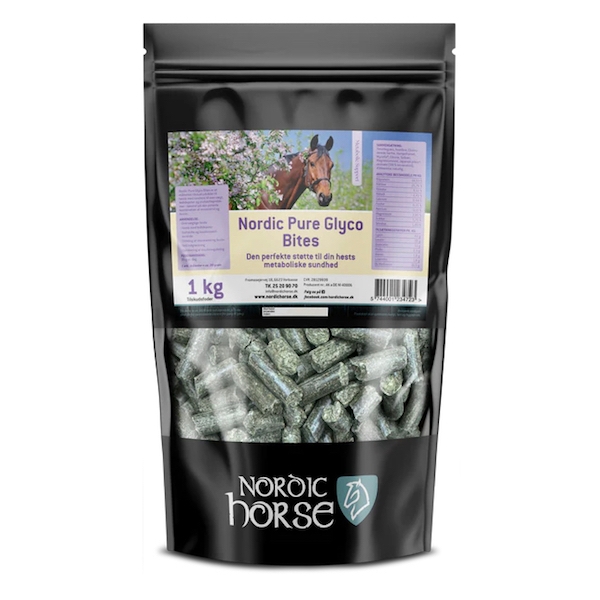 Nordic Pure Gluco Bites - 1 kg - tilskud med resveratrol til heste 