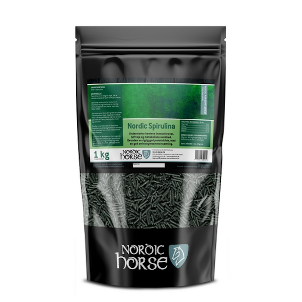 Nordic Horse Spirulina - Pelleteret - Pose med 1 kg.