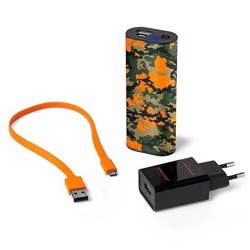 Nordic Heat Håndvarmer/powerbank - 5.000 mAh - Camuflage Orange