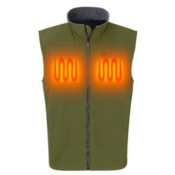 Nordic Heat softshell vest med varmezoner - Grøn