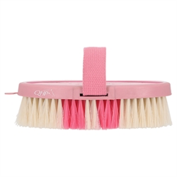 QHP Body Brush LYVIA /Pink - Kardesk med rem