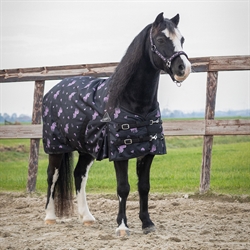 QHP Dækken 100 g. 600 D LIZE med Unicorns - Modelfoto vist på pony
