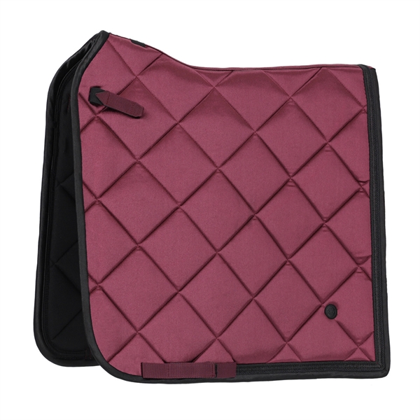 QHP Dressurunderlag ZAHRA / Wine Red - Satin med glitter kant