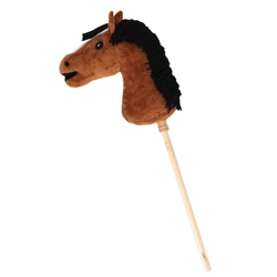 QHP Hobby Horse Kæphest / Brun med blis - med aftagelig kæp - set fra siden