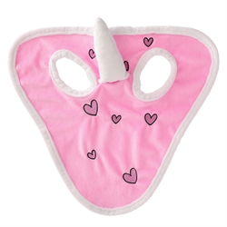 QHP Unicorn Hut med horn - Pink med hvid