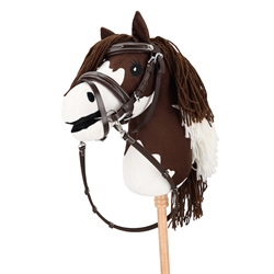 QHP Hobby Horse LUXURY Stitched trense til Kæphest /Brun