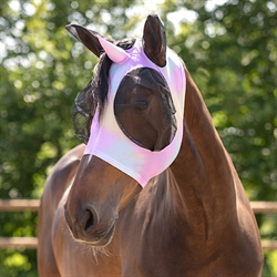 QHP Fluemaske Lycra med Unicorn Horn - Multi color - flere størrelser.