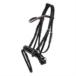 QHP Pony Trense BIXIE /Sort med pink
