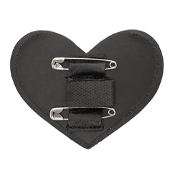 QHP Stævne nummer - Hjerte /Silver - Med velcro strop og 2 sikkerhedsnåle