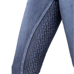QHP Denim Ridebukser HAILYN - Closeup