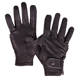 QHP Ridehandsker Leather Pro /Sort