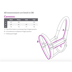 QHP kapsun - Nylon med syntet lam - Størrelsesguide