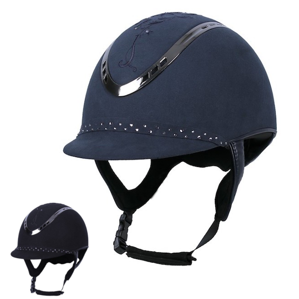 QHP Ridehjelm Botanic - Navy eller Sort