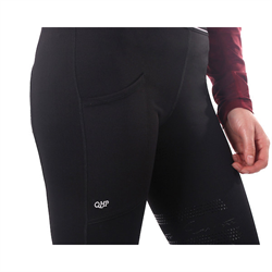 QHP EDEN Ridetights Full Seat Grip - Sort - Med lomme