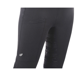 QHP EDEN Junior RideTights - Sort - Med mobil lomme