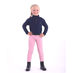 QHP UNICORN Junior ridebukser /Pink - Modelfoto