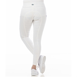 Riding World Ridetights AGADIR /Hvid - Med full seat silikone grip