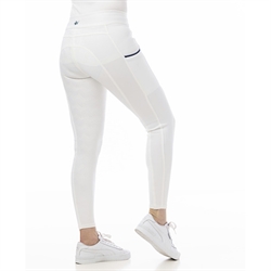 Riding World Ridetights AGADIR /Hvid - Med mobil lommer