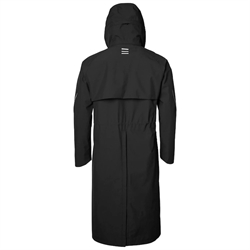 Stierna SKY Rain Coat /Sort – Vandtæt ridefrakke til mænd med hætte, 20.000 mm vandsøjletryk, refleksdetaljer og sadelbeskyttelse - Ryg