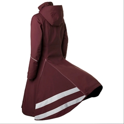 Stierna STELLA Frakke Lang Vinterfrakke /Merlot - Med rideslids med skørt