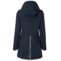 Stierna Storm Rain Coat - 3/4 lang frakke /Navy - Med rideslids bag på
