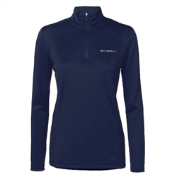 Stierna HALO 1/2 zip T-Shirt i svedtransporterende og anti odour matriale - Navy