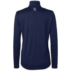 Stierna HALO 1/2 zip T-Shirt i svedtransporterende og anti odour matriale - Navy - Ryg