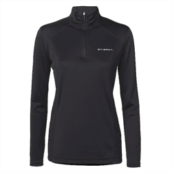 Stierna HALO 1/2 zip T-Shirt i svedtransporterende og anti odour matriale - Sort